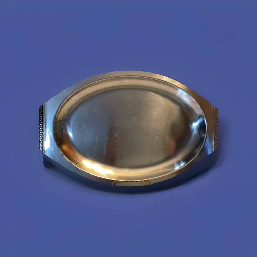 Vintage MCM Stainless Steel Serving Tray-West Bend-13.5" Long, 9" Wide